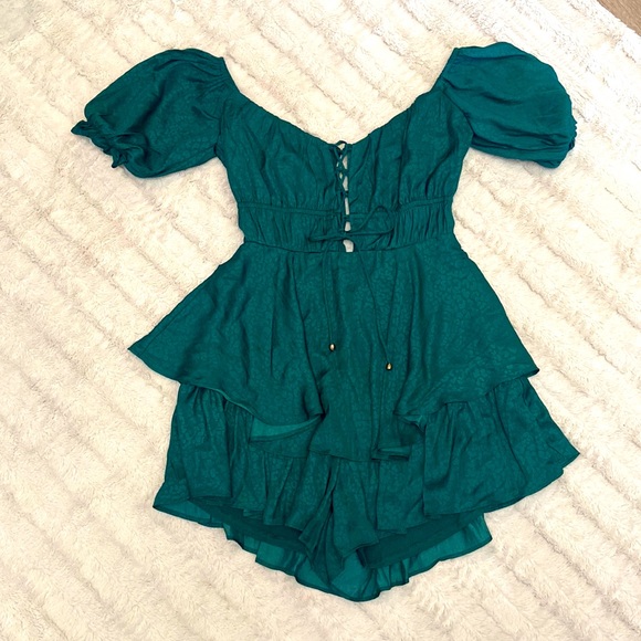 Here Comes The Sun Pants - Here Comes The Sun | Emerald/Teal Romper